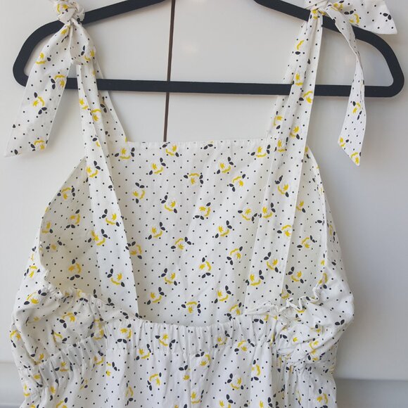 ZARA ! 100% Cotton Jumpsuit with flowers ( Medium ) - Picture 9 of 14